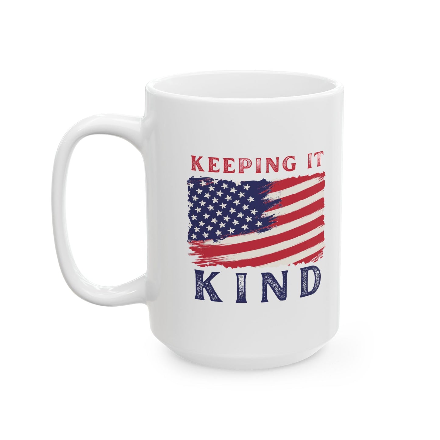 Patriotic USA American Flag White Ceramic Coffee Cup Mug 11oz, 15oz Free Shipping