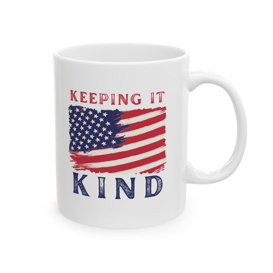 Patriotic USA American Flag White Ceramic Coffee Cup Mug 11oz, 15oz Free Shipping