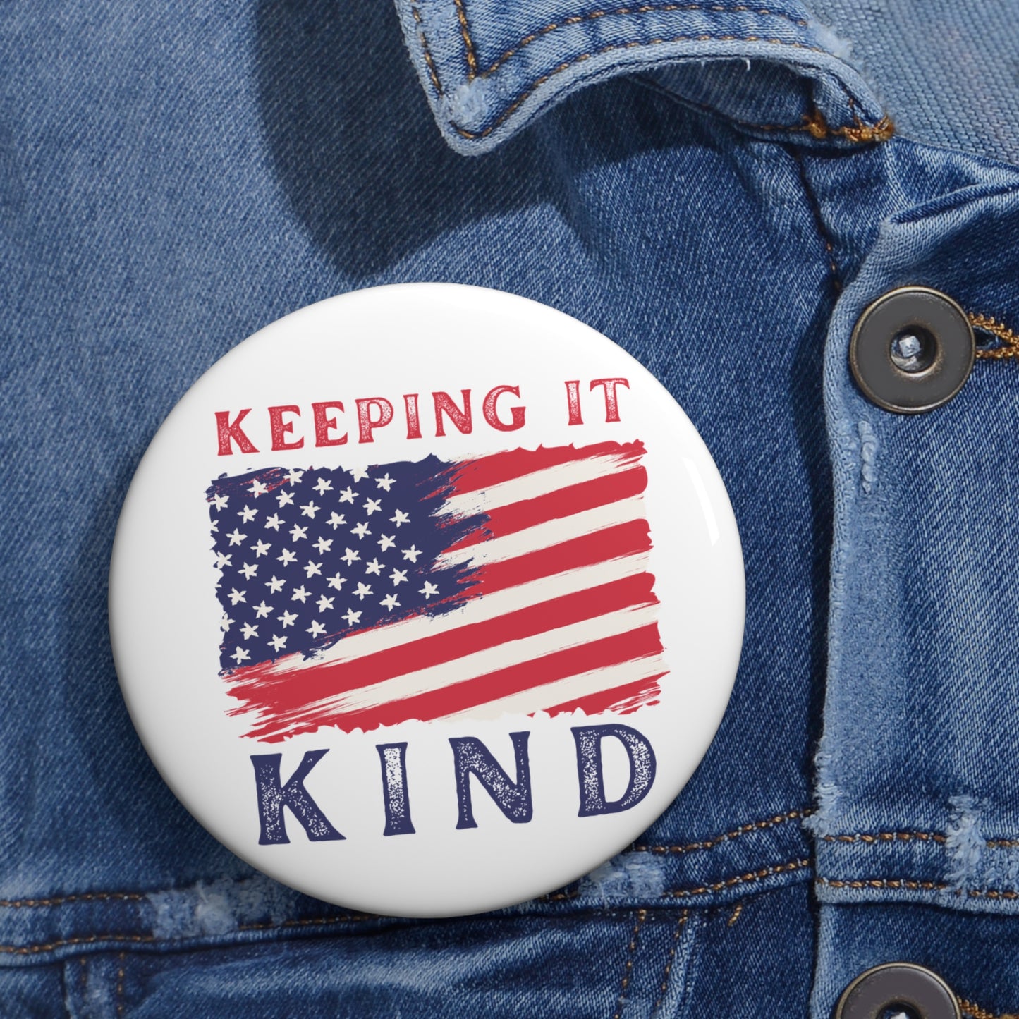 Pin Buttons 3" - Patriotic USA Flag America Campaign Election Stop Bullying Free Shipping