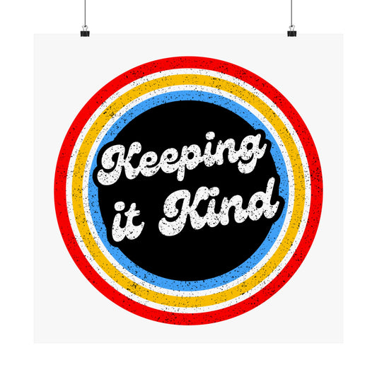 Retro Poster Back to School Kindness Teacher Classroom College Library Dorm Large 24x24 in.
