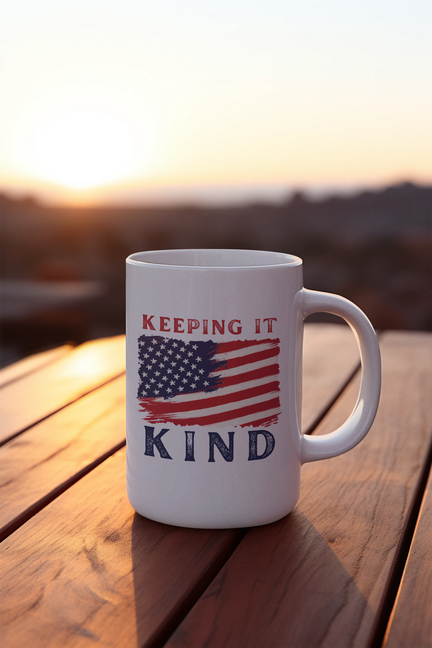 Patriotic USA American Flag White Ceramic Coffee Cup Mug 11oz, 15oz Free Shipping